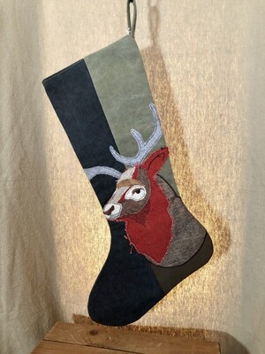Reindeer Stocking RE/BR 25" Reindeer Stocking RE/BR 25"