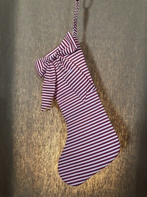 Bow Stripped Stocking 18" Bow Stripped Stocking 18"