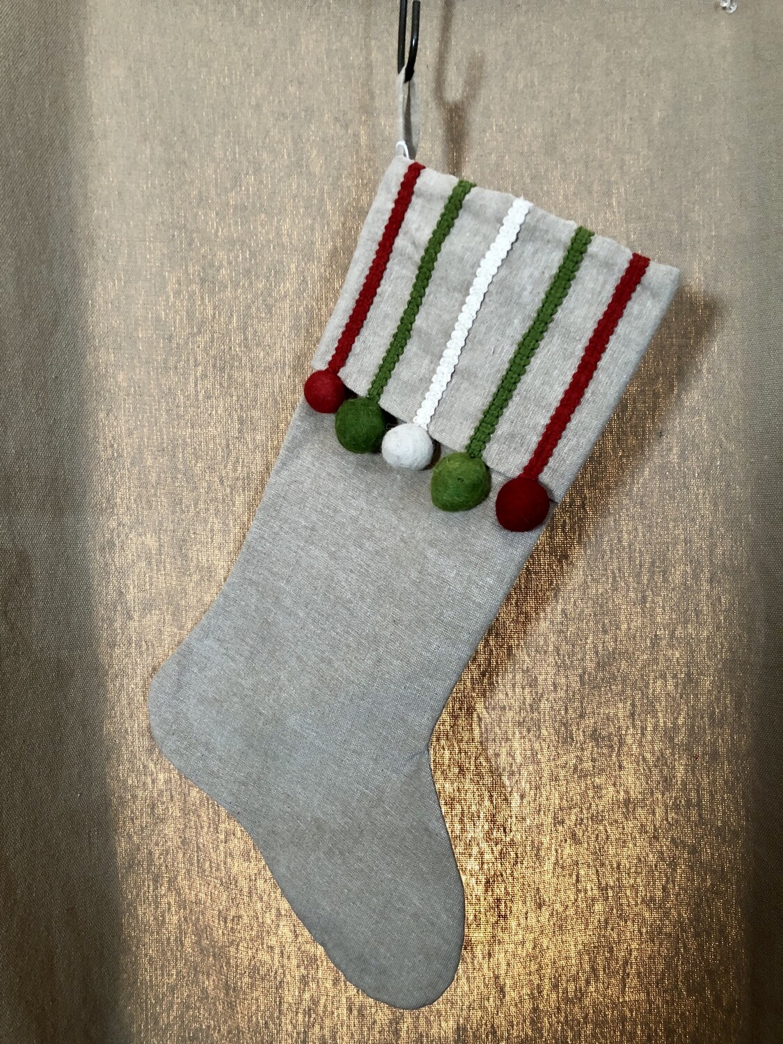 Pompon Stripped Stocking 20" Pompon Stripped Stocking 20"