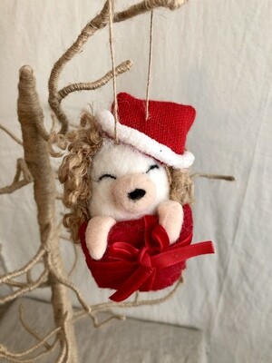 Hedgehog w/Red Present Ornament Hedgehog w/Red Present Ornament