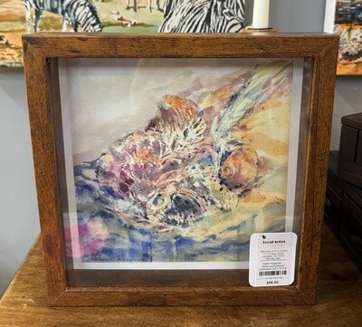 Kathy Morganelli - &quot;Shells and Feathers&quot; Shadowbox 10&quot; x 10&quot;Tall