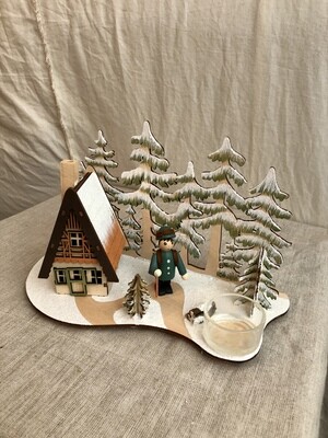 Skier Tealight Holder Lg
