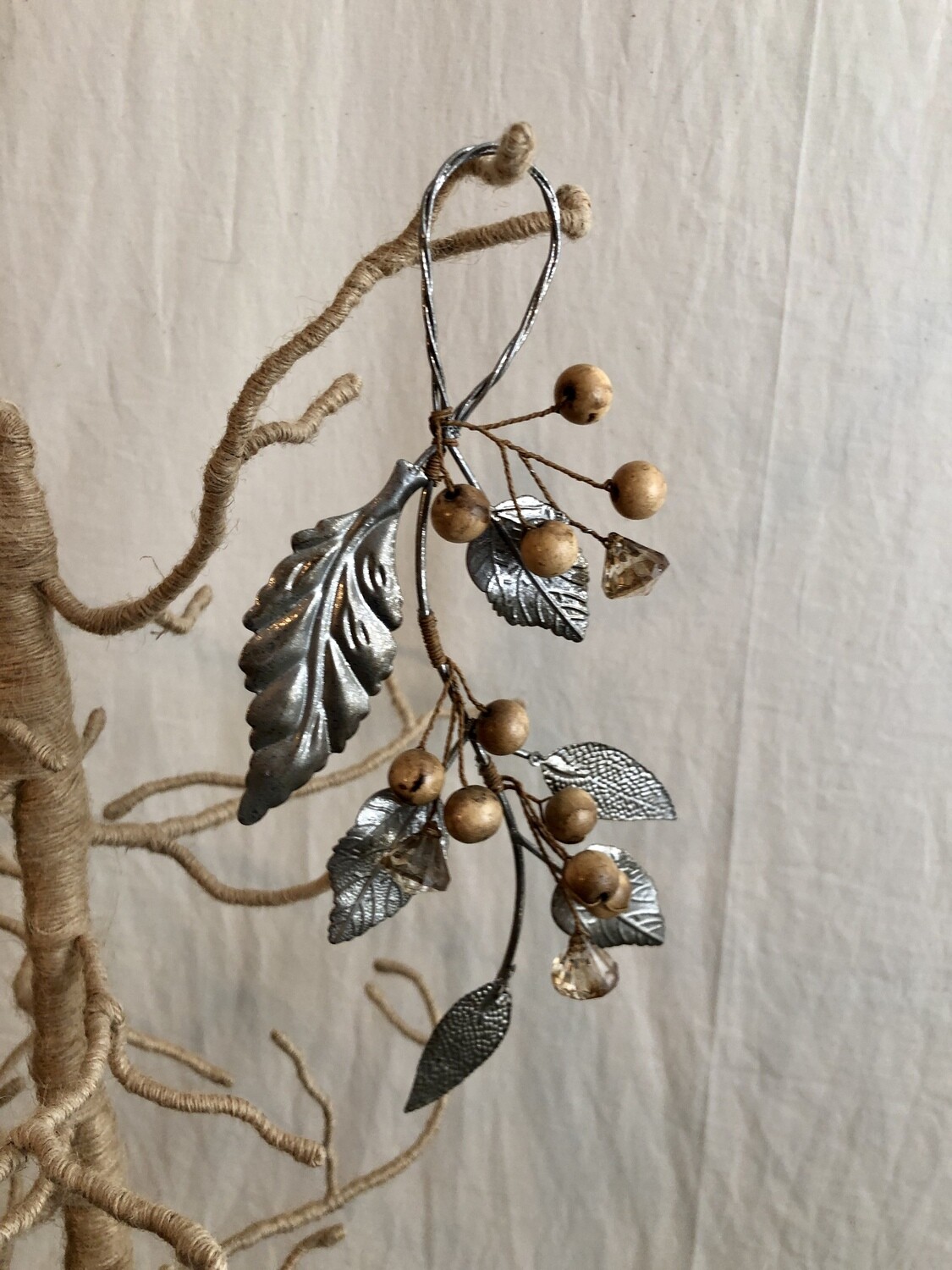 Tin Leaf Ornament Sm