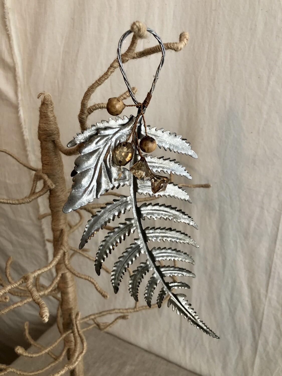 Tin Leaf Ornament Lg