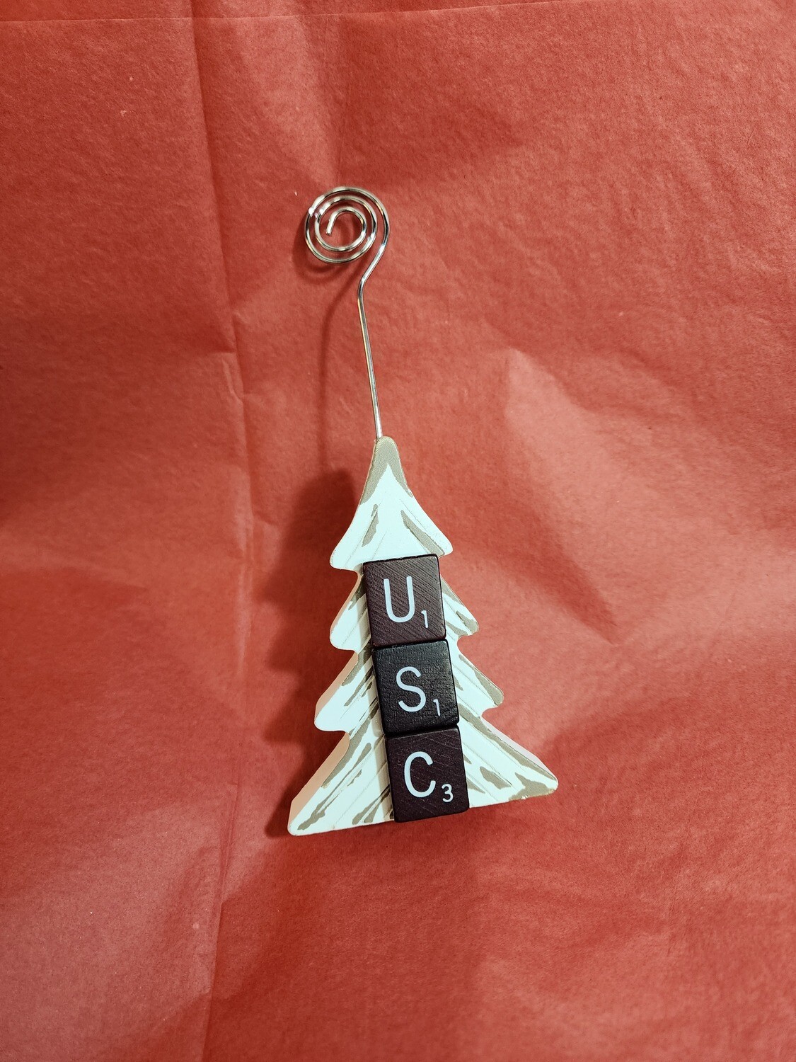 USC Scrabble Tree Photo Holder 2.5&quot;L x 6&quot;H