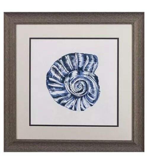 Indigo Shells AA - 19&quot; x 19&quot;T