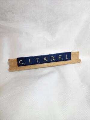 Citadel Blue Large Scrabble Tray 7"L x 1"H