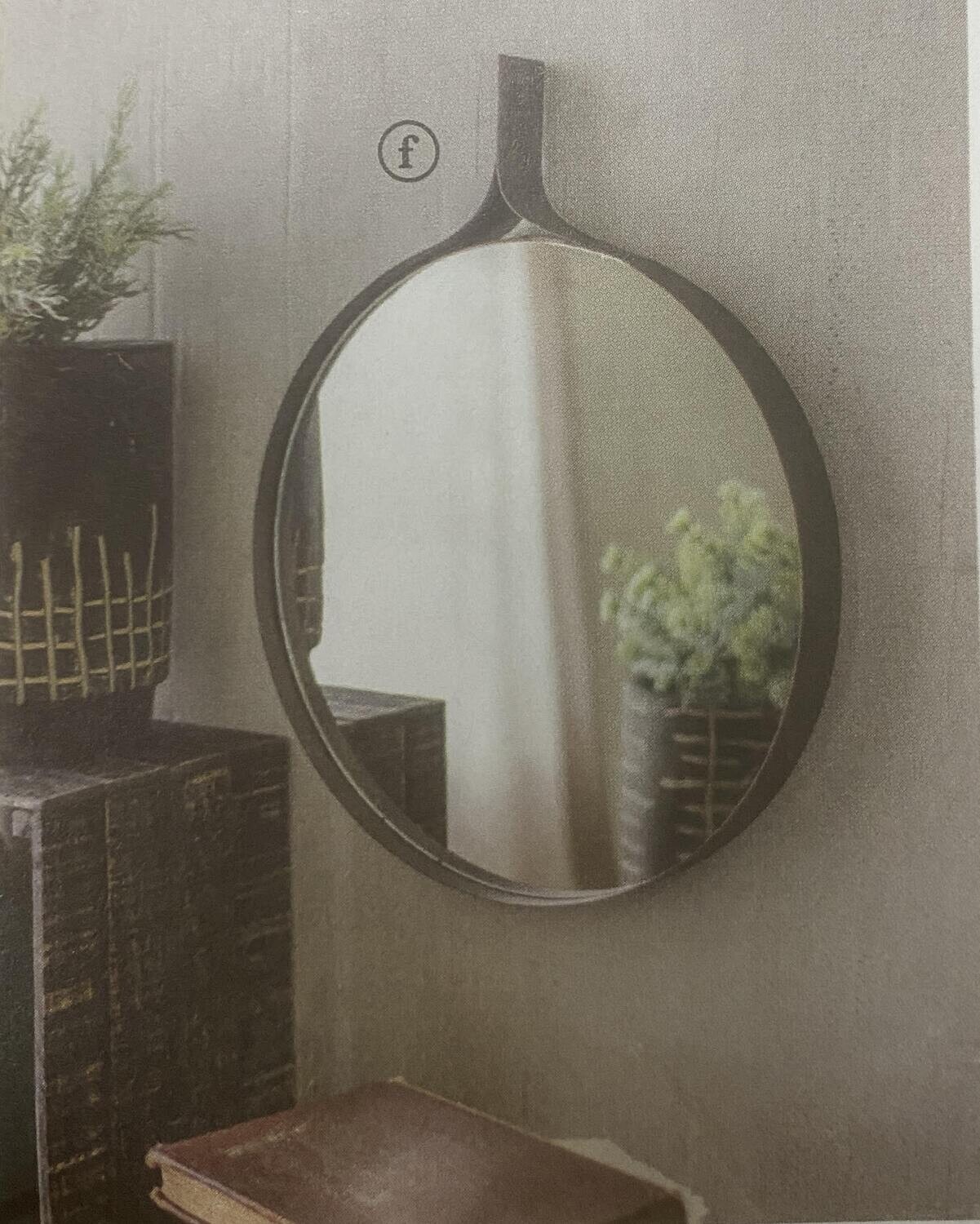 Metal Wrapped Round Mirror Metal Wrapped Round Mirror