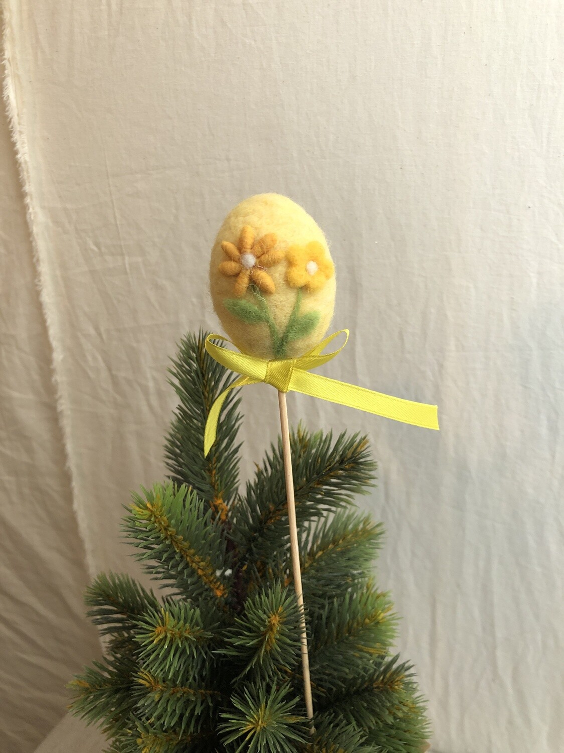 Yellow Floral Egg Pick Yellow Floral Egg Pick
