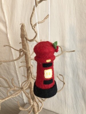Felt Red Lighthouse Ornament