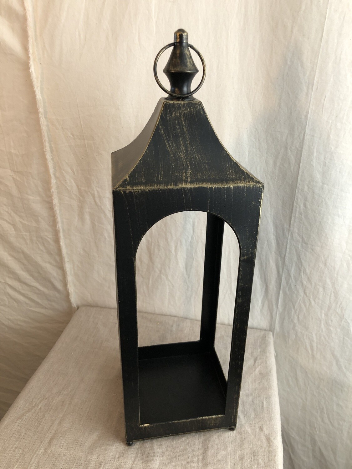 Metal Antique Hanging Lantern Black Lg Metal Antique Hanging Lantern Black Lg