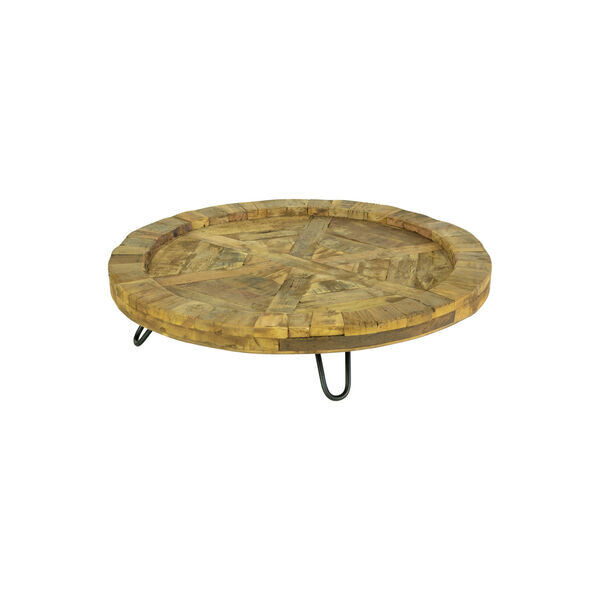 Recycled Round Wood Display Tray