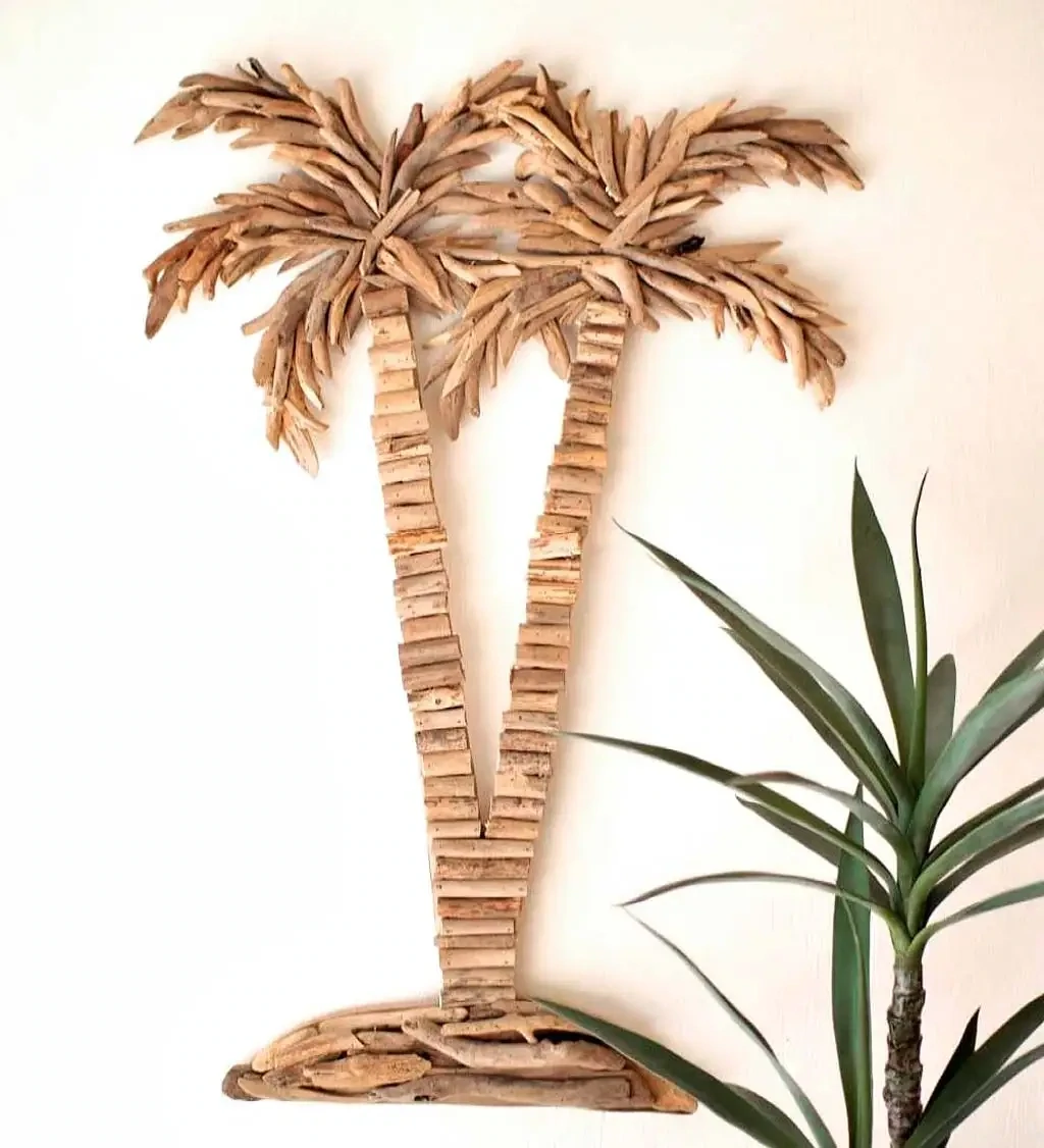 Driftwood Palm Trees Wall Art Driftwood Palm Trees Wall Art
