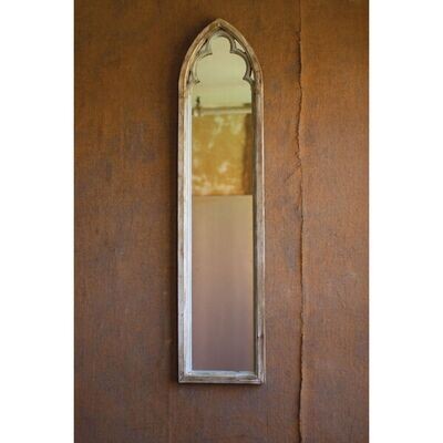 Arched Wood Framed Mirror