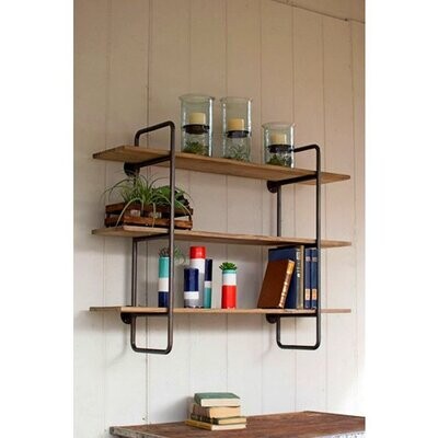 3 Tiered Metal Tube Frame Wall Shelf 3 Tiered Metal Tube Frame Wall Shelf