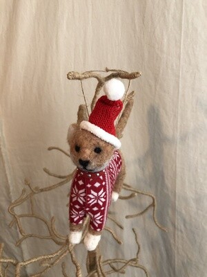 Cat with Holiday Sweater Felt Ornament