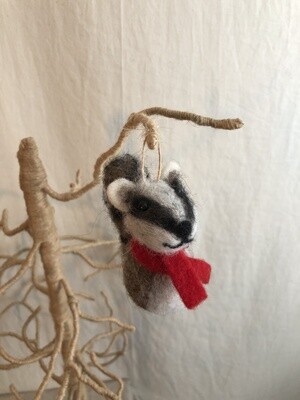 Felt Baby Raccoon Ornament