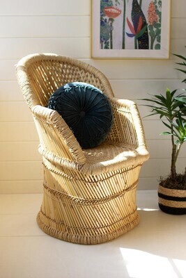Bamboo Arm Chair w/Natural Rope Detail