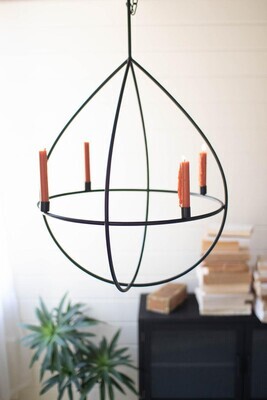 Black Metal Candle Chandelier Black Metal Candle Chandelier