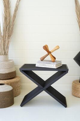 Black Metal Streamlined Table/Bench
