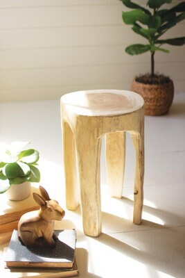 Carved Wooden Four Legged Stool