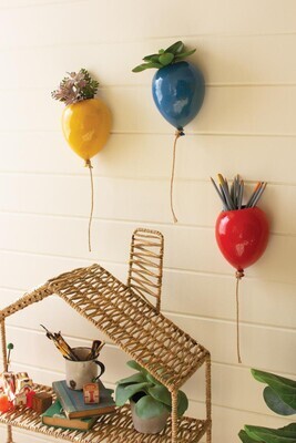Ceramic Balloon Planter - Blue Ceramic Balloon Planter - Blue