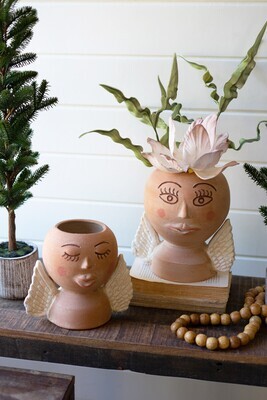Clay Angel Planter Lg
