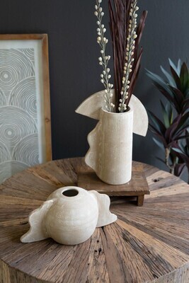 Grey-Wash Sculptural Vase I Grey-Wash Sculptural Vase I
