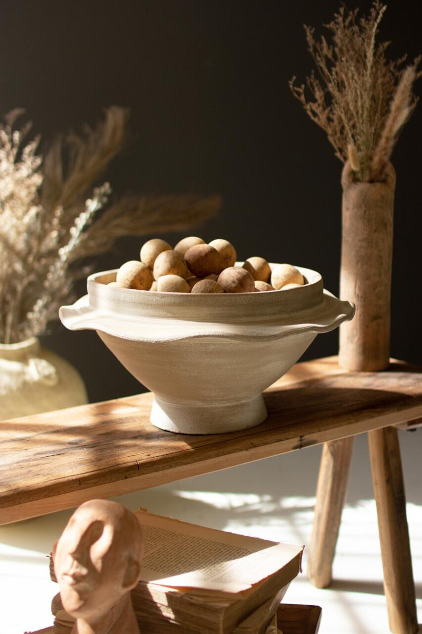 Grey-Wash Wavy Clay Compote Grey-Wash Wavy Clay Compote