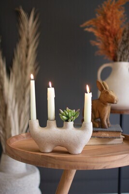 Paper Mache Quad Taper Candle Stand