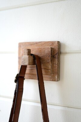 Reclaimed Wooden Coat Hook Rectangle