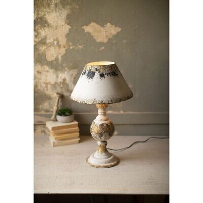 Table Lamp w/Painted Metal Shade