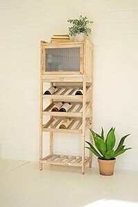 Tall Wooden Wine Cabinet