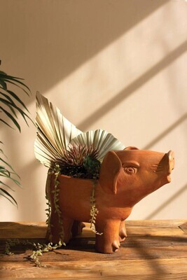 Terracotta Pig Planter