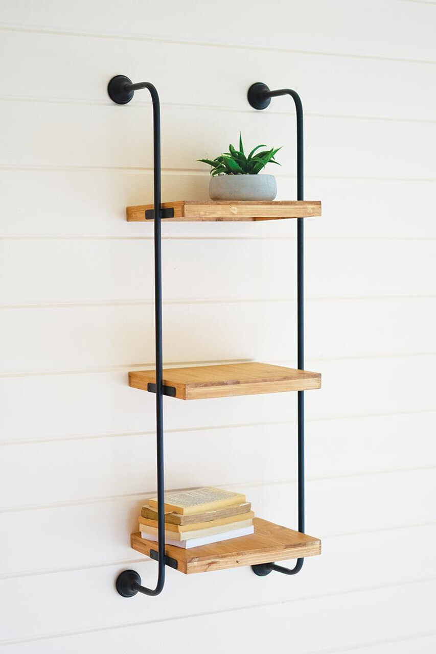 Wall Ladder Three Tiered Shelf