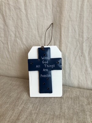 With God All Things are Possible Plaque 2.5&quot; x 4&quot;T