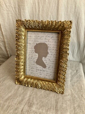 Antique Gold Feather Picture Frame XL