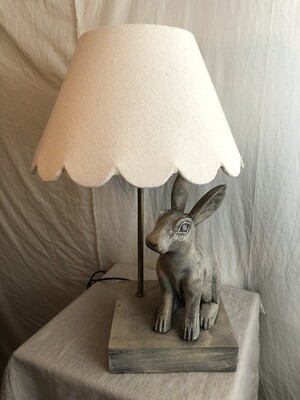 Table Lamp w/Wooden Rabbit