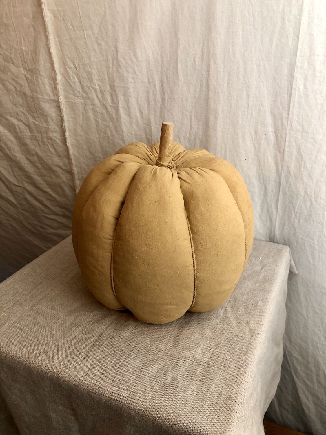Painted Canvas Pumpkin - Tan