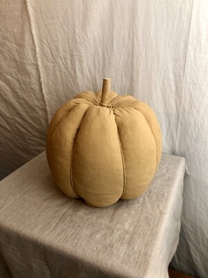 Painted Canvas Pumpkin - Tan