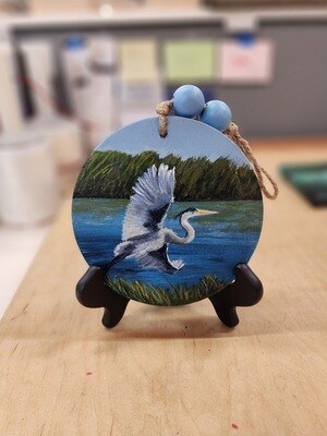 Heron on the Water 5.5&quot;Round