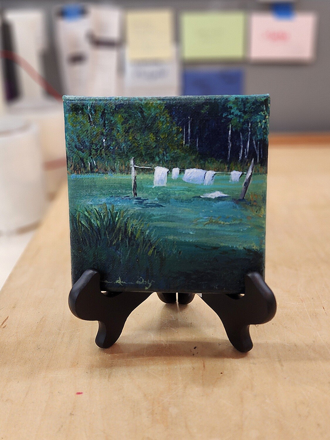 Laundry on the Line 5&quot; x 5&quot;
