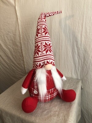 Plush Gnome Sitting Overalls