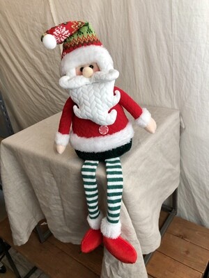Plush Red/White/Green Shelfsitter Santa Plush Red/White/Green Shelfsitter Santa