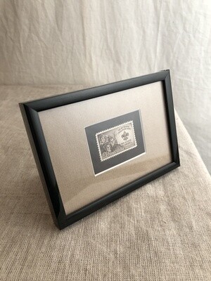 Framed Boy Scouts Stamp 5.25&quot;L x 3.75&quot;H