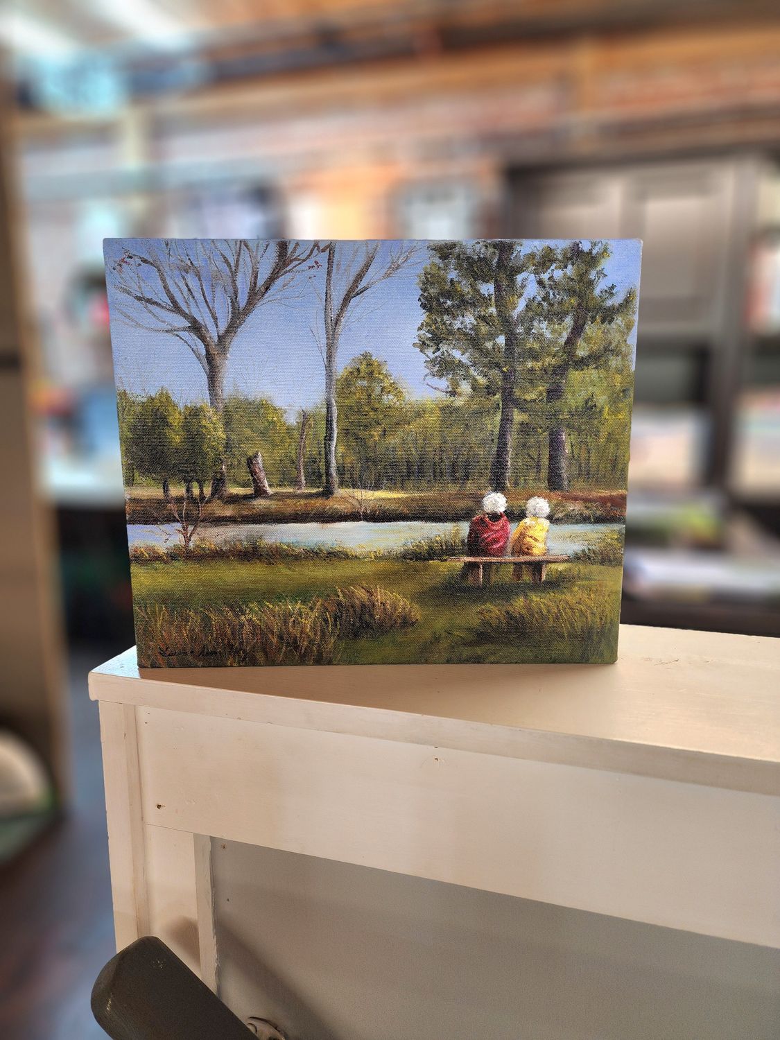 2 Ladies &amp; a View - 12&quot; x 10&quot;T