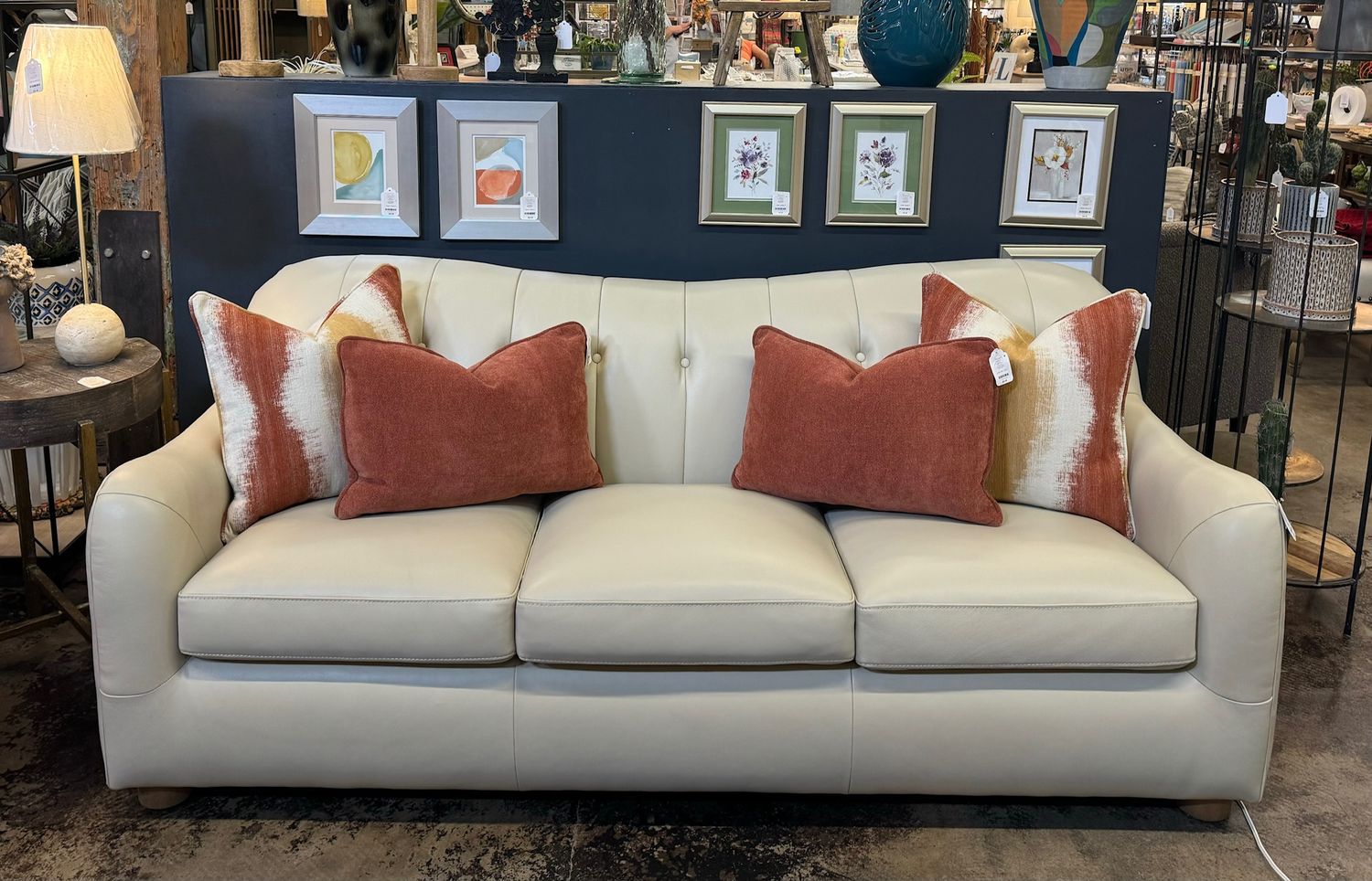 Diana Leather Sofa - 82&quot;W x 37&quot;D x 34&quot;H