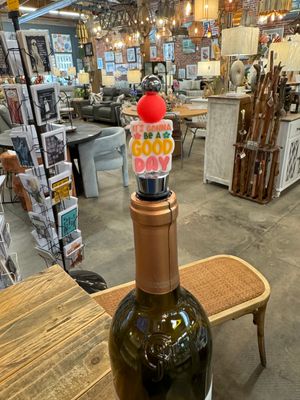 Beaded Bottle Stopper - Good Day