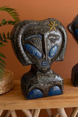 Hand-Hammered &amp; Painted People Tabletop Sculpture II
