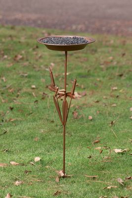 Bird Feeder Yard Stake w/Copper Finish